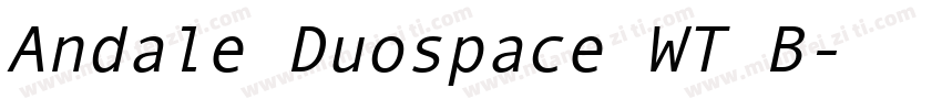 Andale Duospace WT B字体转换